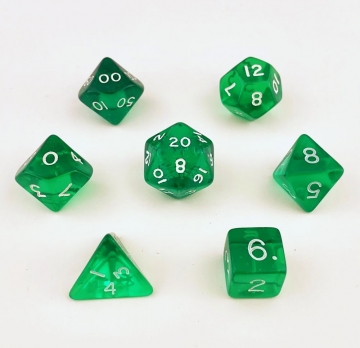 7 pc Fantasy Translucent Green